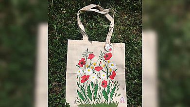 Nákupné tašky - ♥ Plátená, ručne maľovaná taška ♥ (S8) - 9607417_