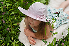 Detské čiapky - Letný klobúk sviatočná ružová - 9608911_