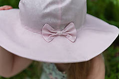 Detské čiapky - Letný klobúk sviatočná ružová - 9608912_
