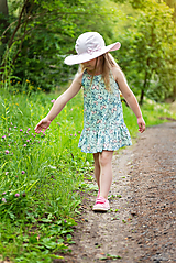 Detské čiapky - Letný klobúk sviatočná ružová - 9608914_