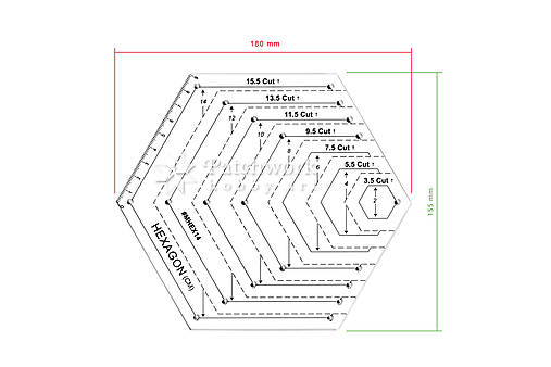 Pravítko Hexagon