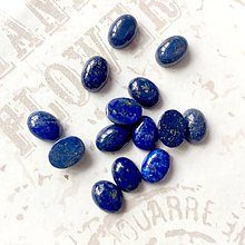 Minerály - Lapis lazuli (lazurit) kabošon ovál / 6x8 , 5x7 , 4x6 , 3x5 mm - 9609702_
