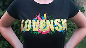 Topy, tričká, tielka - Ručne maľované dámske tričko-ZLATÉ SLOVENSKO - 9611720_