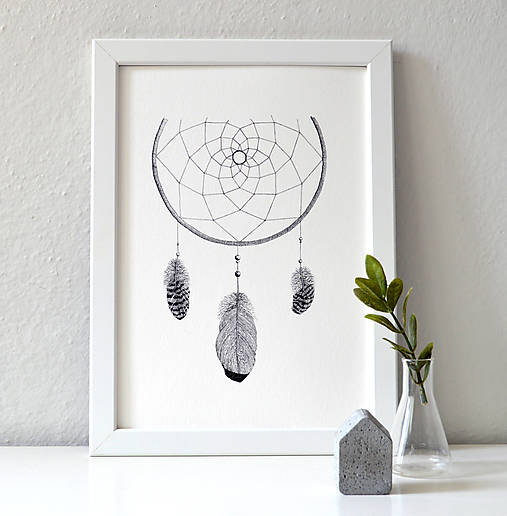 Kresby - Lapač snov - vel. A4 - 9611481_