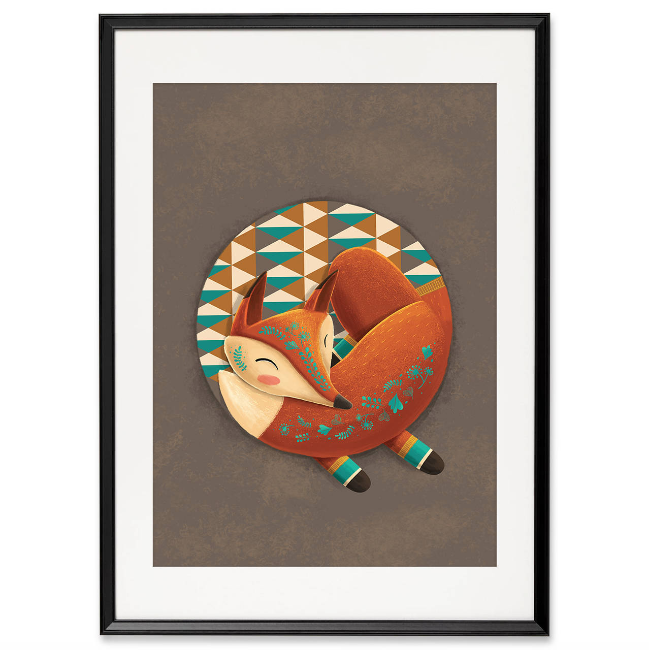 Art-Print Sleeping Foxy A3