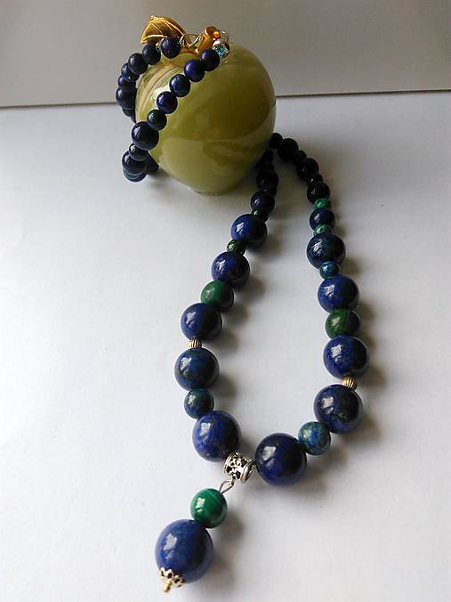 náhrdelník lapis lazuli s Ag 925