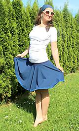 Tehotenské oblečenie - Tehotenská kolová sukňa - vel. L-XL- 299 farebných kombinácií - 9615995_
