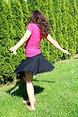 Tehotenské oblečenie - Tehotenská kolová sukňa - vel. L-XL- 299 farebných kombinácií - 9616801_