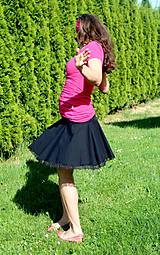 Tehotenské oblečenie - Tehotenská kolová sukňa - vel. L-XL- 299 farebných kombinácií - 9616803_