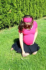 Tehotenské oblečenie - Tehotenská kolová sukňa - vel. L-XL- 299 farebných kombinácií - 9616804_