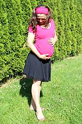 Tehotenské oblečenie - Tehotenská kolová sukňa - vel. XS-M - 299 farebných kombinácií - 9616809_