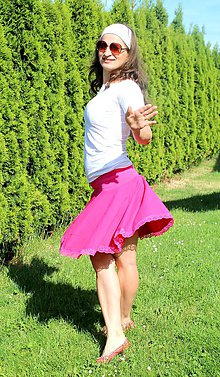 Tehotenské oblečenie - Tehotenská kolová sukňa - vel. L-XL- 299 farebných kombinácií - 9616601_
