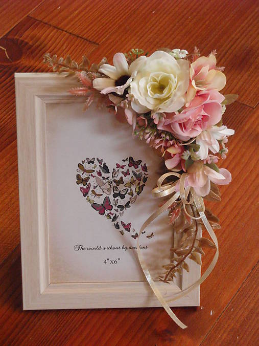 Rámiky - Vintage staroružový ivory fotorámik na 10x15cm - 9616118_