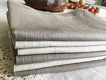 Úžitkový textil - Ľanový obrúsok a prestieranie (40x40 mint zelená - Zelená) - 9619161_
