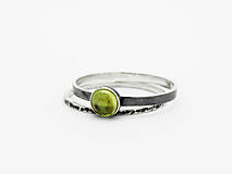 Prstene - 925/1000 sada strieborných prsteňov s olivínom - 9622498_