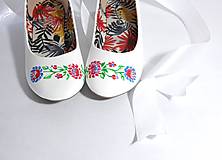 Ponožky, pančuchy, obuv - svadobné balerínky - ľudový vzor I. - 9621241_