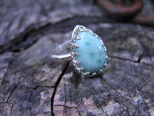 Strieborny prsteň Ag 925 Larimar