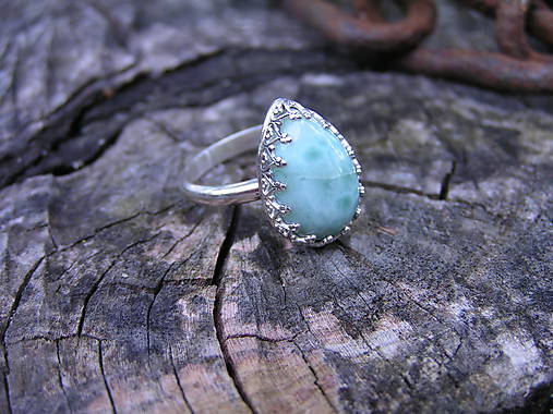 Strieborny prsteň Ag 925 Larimar