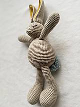 Hračky - Háčkovaný zajac s veľkým mäkkým bruchom - 9621799_