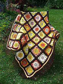 Úžitkový textil - Oranžáda s čokoládou, deka - 9621649_