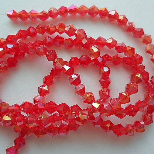 CrystaLine Beads™/bicone 3mm-1ks (red AB)