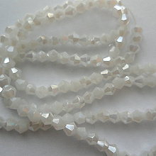 Korálky - CrystaLine Beads™/bicone 3mm-1ks (solid white AB) - 9626246_