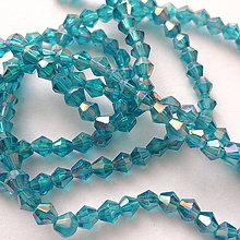 Korálky - CrystaLine Beads™/bicone 3mm-1ks (blue zircon AB) - 9626253_