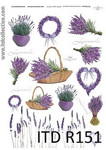 Papier - Ryžový papier Levanduľa - 9625197_