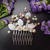 Ozdoby do vlasov - Wedding Pearls Crystal mini ... hřeben - 9628384_
