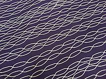 Úžitkový textil - modré vlnky - vankúš - 9627394_