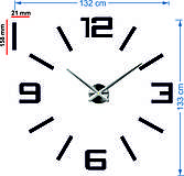 Hodiny - Veľké nástenné hodiny farebné X0037 2D Plexisklo (Strieborná) - 9627781_