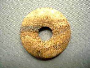 Minerály - Donut 30 mm - jaspis obrázkový, č.32 - 9629701_
