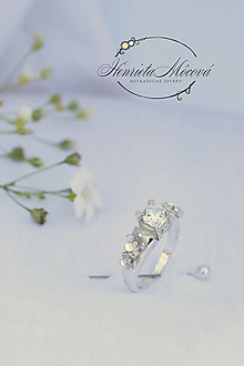Prstene - Zásnubný prsteň - romantika, láska, poetická symbolika, kvietky - 9628590_