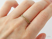 Prstene - 585/1000 zlatý prsteň srdiečka - 9632486_