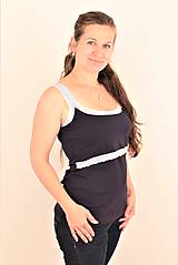 Oblečenie na dojčenie - 3v1 tielko pre tehotné, dojčiace, nedojčiace s čipkou - 76 faireb - 9630182_