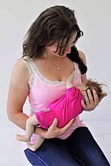 Oblečenie na dojčenie - 3v1 tielko pre tehotné, dojčiace, nedojčiace s čipkou - 76 faireb - 9630689_