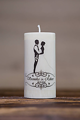 Sviečka pre mladomanželov v darčekovom balení - Manželský pár 1