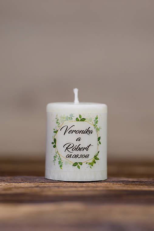 Menovka alebo darček pre svadobčanov - Sviečka - Vzor č.25