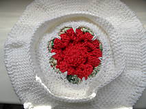 Detské čiapky - baretka s ružou - 9635242_