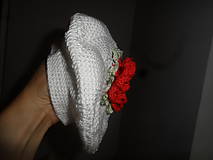 Detské čiapky - baretka s ružou - 9635243_