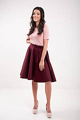 Topy, tričká, tielka - Bambusovy top staroružový krátky rukáv  - 9634798_