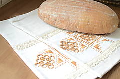 Úžitkový textil - Ľanové vrecko na chlieb - 9640502_