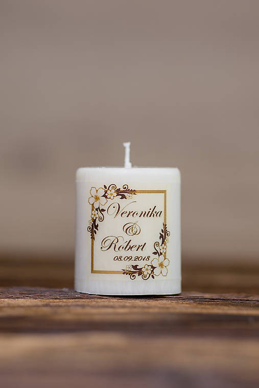 Menovka alebo darček pre svadobčanov - Sviečka - Vzor č.20