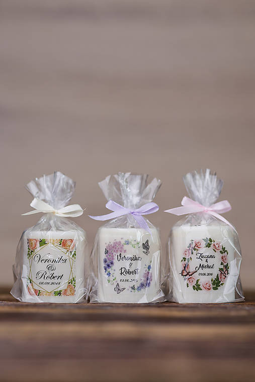 Menovka alebo darček pre svadobčanov - Sviečka - Vzor č.20