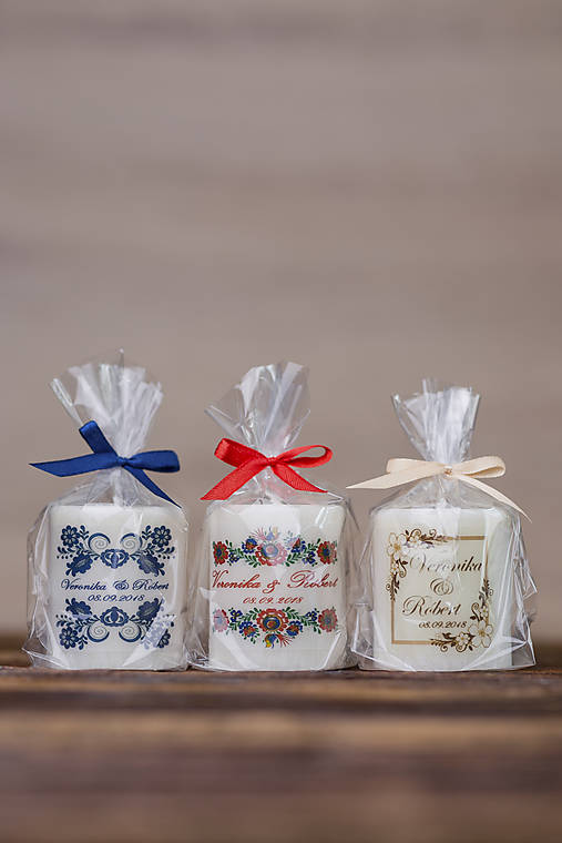 Menovka alebo darček pre svadobčanov - Sviečka - Vzor č.20