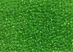 Korálky - Sklenené brúsené korálky 4mm,  20 ks  (zelené svetlé) - 9641106_