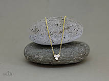 Náhrdelníky - 585/1000 zlatý nežný náhrdelník Trinity - 9642657_