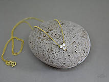 Náhrdelníky - 585/1000 zlatý nežný náhrdelník Trinity - 9642658_
