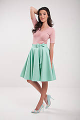 Topy, tričká, tielka - Bambusovy top s V-výstrihom ružový krátky rukáv  - 9642594_