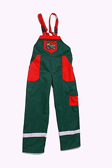 Detský textil - Detské montérky zelené Traktor - 9643379_